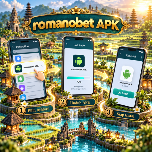 Ilustrasi panduan instalasi romanobet di Android